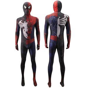 Spider-Man Venom Spiderman Jumpsuit Kids/Adult Black Symbiote Costume Cosplay